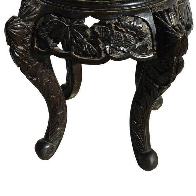 Mid 20th Century Mid 20th Century Carved Chinese Side Table For Sale - Image 5 of 8