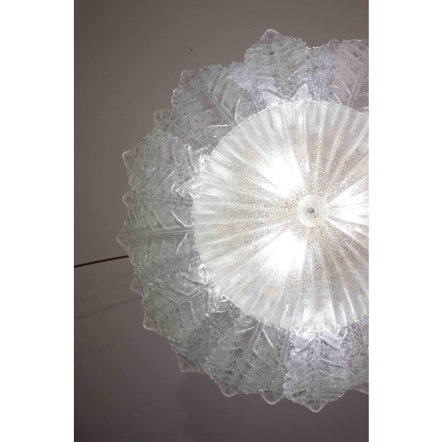 Verona, Large Size Murano Clear Trasparent Glass Ceiling Light, 1970s For Sale - Image 4 of 12