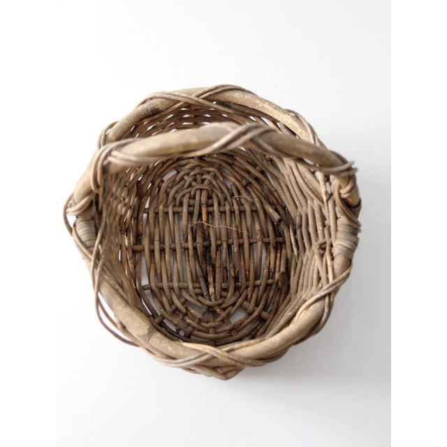 Vintage Woven Gathering Basket For Sale - Image 15 of 15