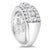 Haus of Brilliance .925 Sterling Silver 2.0 Cttw Lab Grown Diamond 3 Row Band Ring (F-G Color, VS1-VS2 Clarity) - Ring - Size 7 For Sale - Image 4 of 6