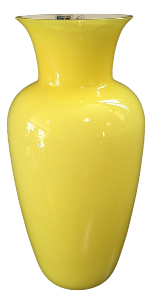 Yellow Murano Glass Vase by Aureliano Toso, Italy, 1980s