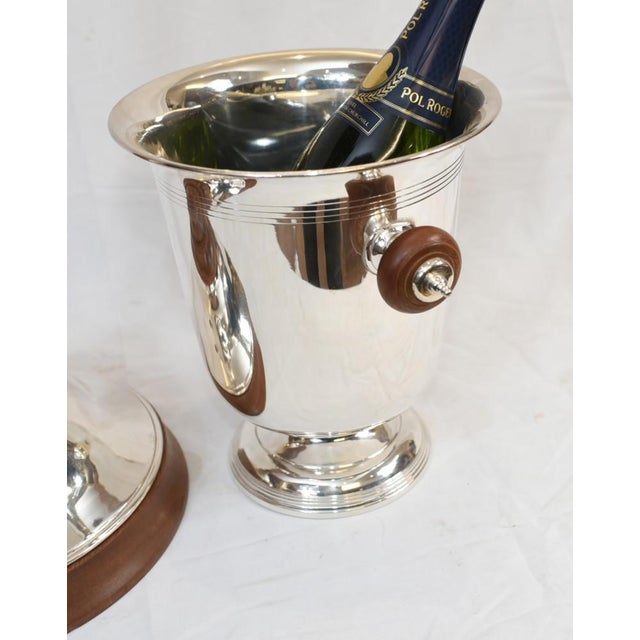 Art Deco Silver Plated Champagne Bucket Stand For Sale - Image 15 of 18