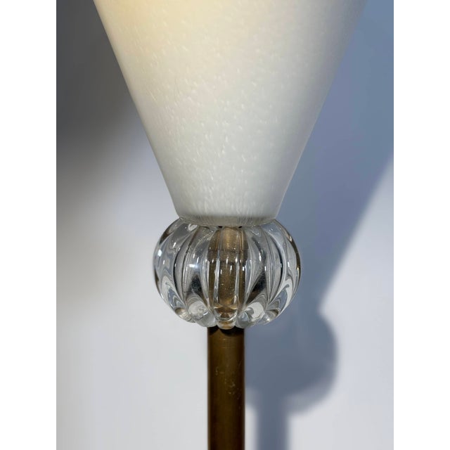Blown Opaline Murano Glass Floor Lamp from Barovier & Toso, Italy, 1980 For Sale - Image 3 of 13