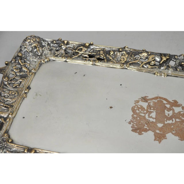 Late 19th Century French Renaissance Bacchanal Scene Silver Plated Bacchus Figural Platter Tray For Sale - Image 17 of 18