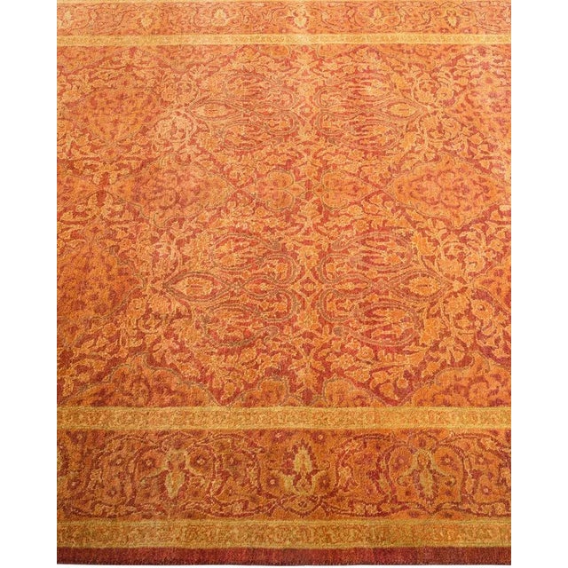 Mogul Collection Hand-Knotted Area Rug - Orange 4' 3" x 6' 3" For Sale - Image 4 of 9