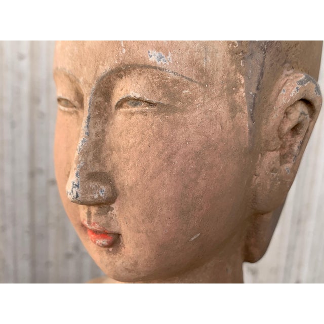 A fantastic Han style terracotta figure. Such a figure is seen in the Han dynasty dating 206 BC-220 AD. The figure is of...