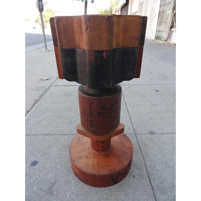 Early 20th Century Industrial Wood Foundry Pattern Mold for Shear Pin Hub – Sculptural Architectural Artifact For Sale - Image 5 of 9