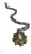 Vintage 1950s Italian 925 Sterling Silver Filigree Cameo Pendant Necklace For Sale