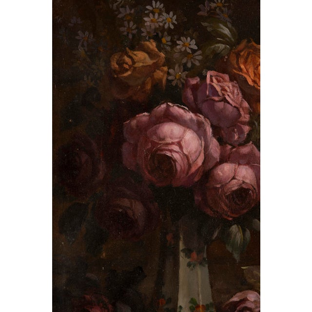 Joseph Ferrero, Flower Bouquet, 1890s-1910s, Oil on Board For Sale - Image 5 of 14