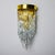 Gold Waterfall Wall Lamp in Murano Glass Rods from Venini, Italy, 1970s For Sale - Image 8 of 8