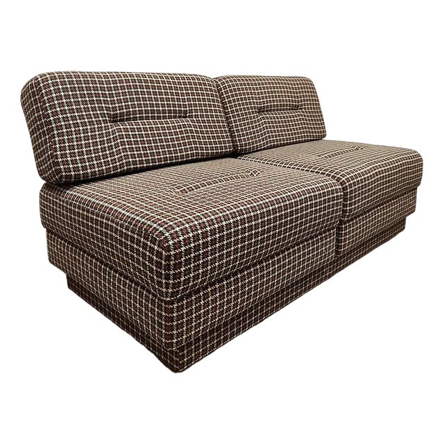 Set of Swedish Convertible Daybed or Lounge Chairs with Side Table, 1980s For Sale