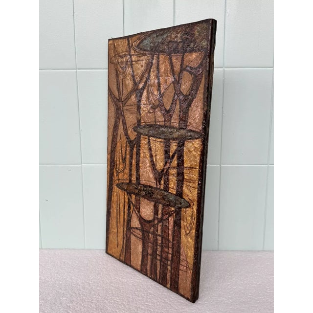 1960s Futurist Artwork on Terracotta Tile by Riccardo Gatti, 1960s For Sale - Image 5 of 16