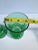 Mid-Century Modern Vintage Green Glass Vase - A Pair For Sale - Image 3 of 6