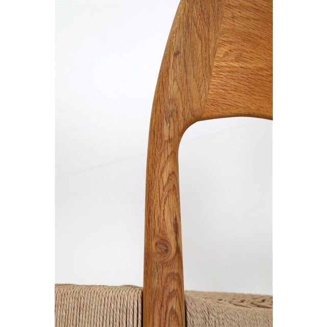 Danish Oak Chairs with Paper Cord by Arne Hovmand Olsen for Mogens Kold, 1970s, Set of 4 For Sale - Image 18 of 18