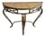 Vintage Hollywood Regency Faux Bamboo Half Moon Table For Sale