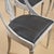 Vintage Gray-White Wooden Chairs and Genuine Leather Seats, Set of 4 For Sale - Image 6 of 8