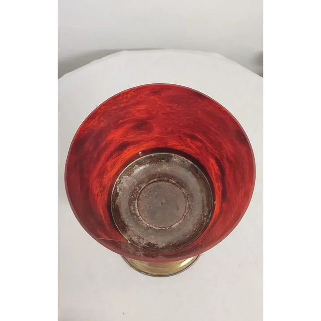 Boho Chic Brass and Methacrylate Flower Pot, Spain, 1960s For Sale - Image 3 of 7