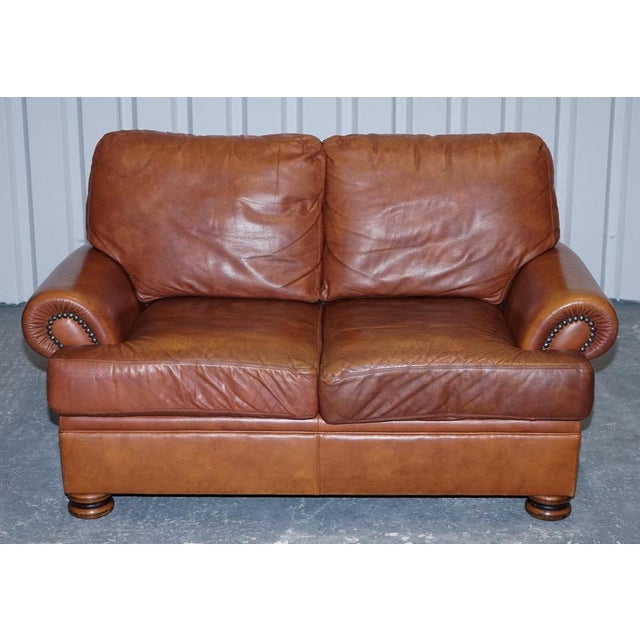 A beautiful Tetrad Cordoba Tan Leather Sofa in good condition. Please carefully examine the pictures to see the condition...