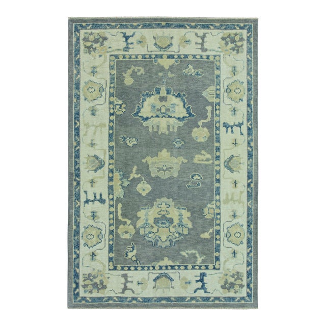 Turkish Oushak Rug 3'10"x 5'10" #19064 For Sale