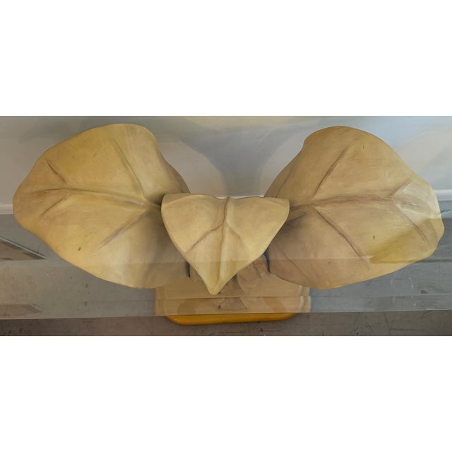 Casa Bique Attr. Palm Leaves Console Table & Mirror For Sale In Miami - Image 6 of 9