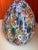 Floral Multicolor Murano Style Glass Egg Small Table Lamp For Sale - Image 6 of 7