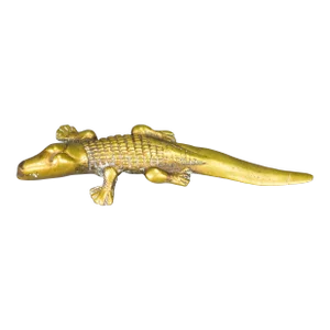 1930s Belgium Solid Brass Alligator Letter Opener