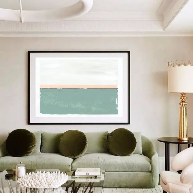 "Frosted Jade 1" is a minimalist abstract painting that whispers tranquility with its soft, layered hues. My brushstrokes...