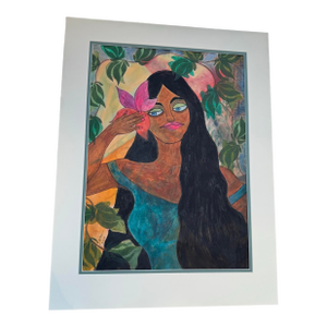 Jude Kirby Original“Caroline” Large Contemporary Expressionism Oil Pastel on Paper. -