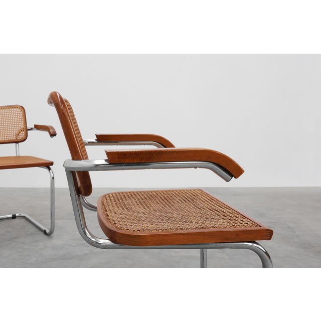 Brown Bauhaus Armchair in tubular Steel, wood and Rattan, 1920s For Sale - Image 8 of 18