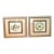 Pair of Carolyn Shores Wright “Aria” Botanical Tea Prints in Custom Windsor Art Silver & Gold Frames, 1994 For Sale