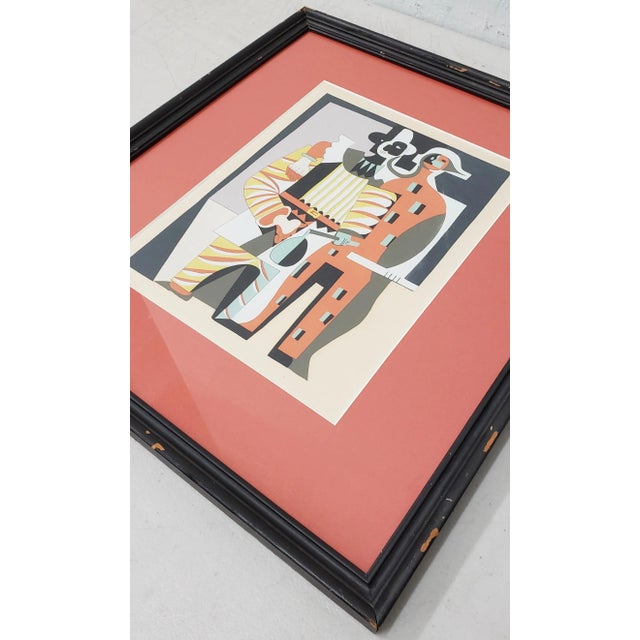 Vintage "Pierrot Et Harlequin" Original Pochoir C.1930s For Sale - Image 4 of 6