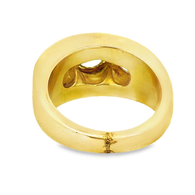 Vintage French 18k Gold Gypsy-Set Diamond Band Ring, 1970s, Size 5.75 For Sale - Image 4 of 18