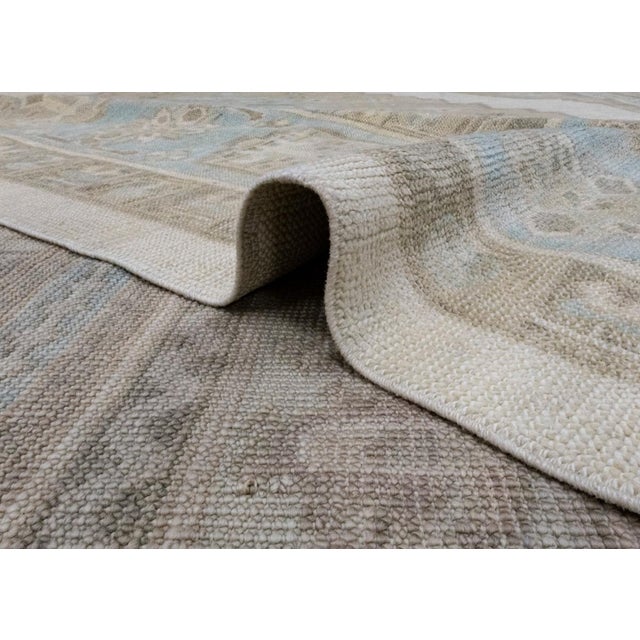 Textile Turkish Antique Look Oushak Rug 12'4" x 15'9" For Sale - Image 7 of 8