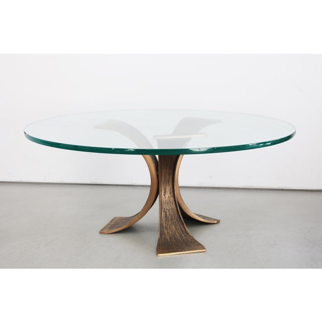 Metal Brutalist Bronze Coffee Table, Italy, 1970s For Sale - Image 7 of 7