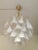 Metal Italian White Murano Glass Sputnik Metal Frame Chandelier For Sale - Image 7 of 13