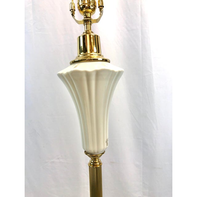 Lenox Porcelain and Brass Floor Lamp Chairish