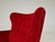 Vintage Danish High Back Armchair in Cherry-Red Velour, 1960s For Sale - Image 6 of 16