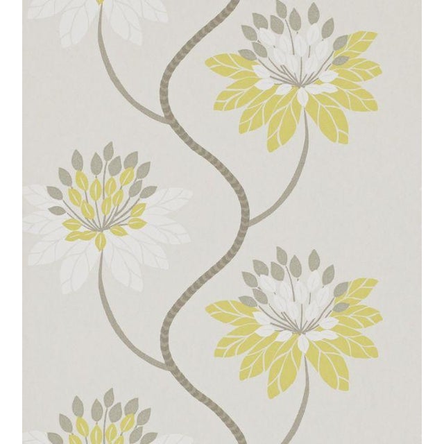 Eloise Wallpaper - Yellow - Sample | Chairish