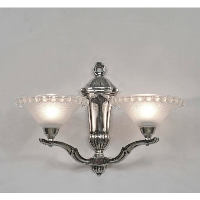 French Art Deco Wall Sconces by Petitot & Gauthier Ezan France 1930s - A Pair For Sale - Image 10 of 12