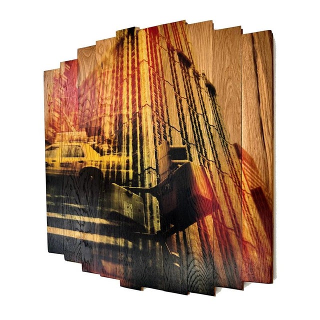 Contemporary Hugo Garcia-Urrutia, Rays of City Light, Photograph on Maple Wood, 2024 For Sale - Image 3 of 12