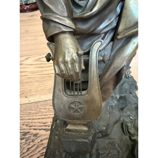 French Large Antique French Orpheus Bronze Attributed to Jf Theodore Gechter For Sale - Image 3 of 9
