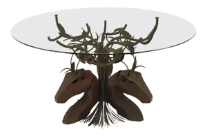 Studio Steel Sculpture Deer Trio Dining Table