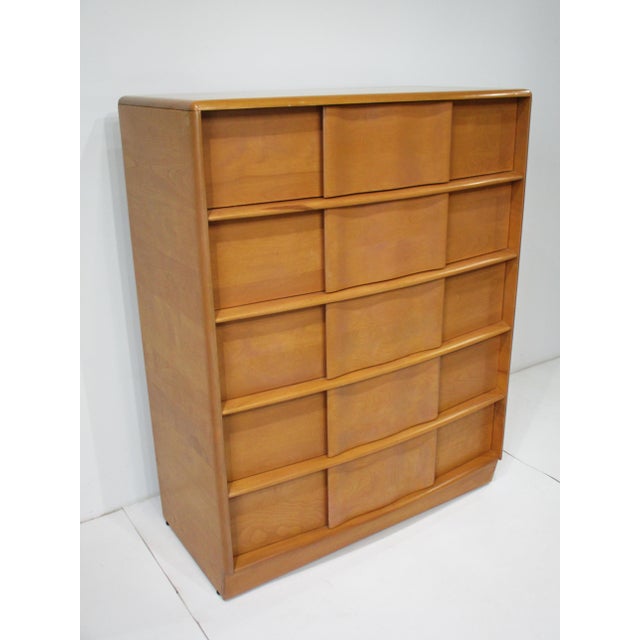 Sculptura Highboy Dresser by Heywood Wakefield M792 For Sale - Image 13 of 13