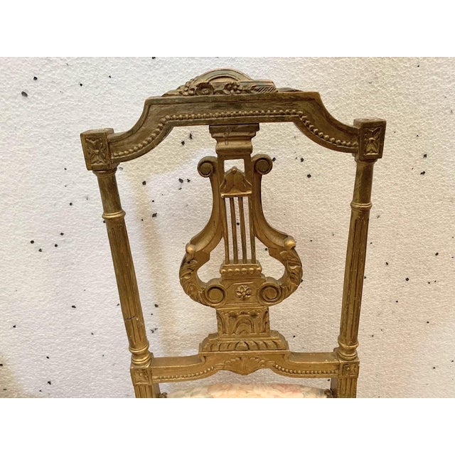 Louis XVI Style Giltwood Chairs, 20th Century, Set of 2 For Sale - Image 5 of 9