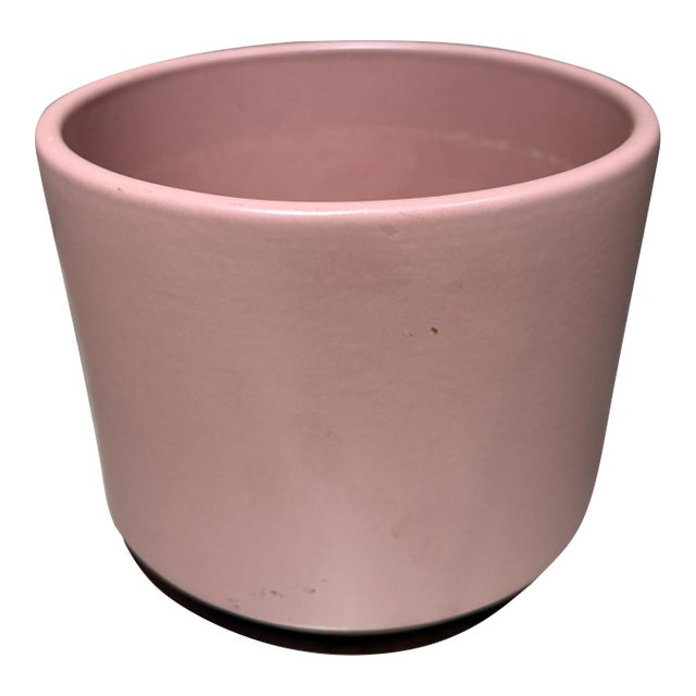 Minimalist Ceramic Cylinder Plant Pink by Gainey Pottery Mid Century Mod For Sale