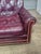 Late 20th Century Hancock & Moore Red Leather Sofa Nailhead Trim Three Cushions For Sale - Image 9 of 16