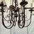 Brown Art Deco Curved Metal Chandelier For Sale - Image 8 of 10