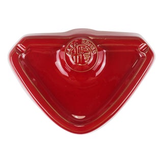 Red Ceramic Ashtray by Alfa Romeo, Italy, 1970s For Sale