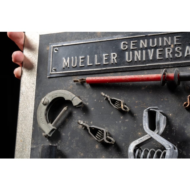 Industrial 1940s Mueller Electric Universal Clips Store Display For Sale - Image 3 of 6