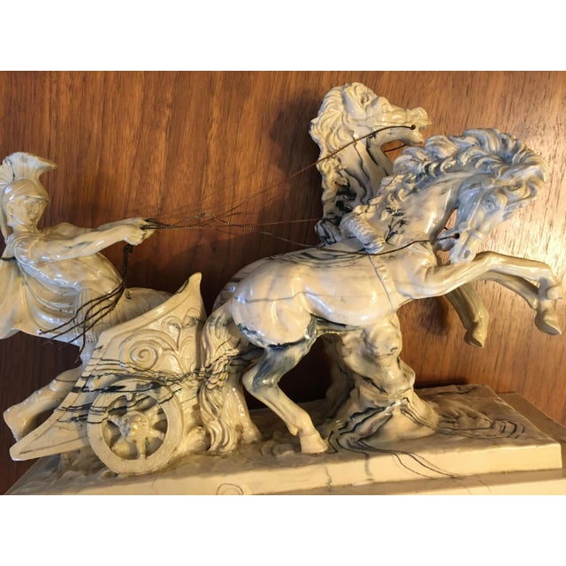 Ground Alabaster Chariot Figure, 1950s, in Very Good conditions. Designed 1950 to 1959